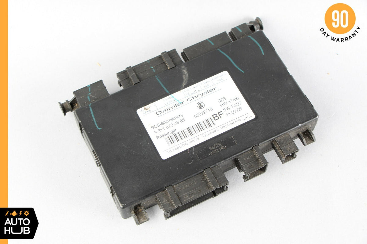 06-09 Mercedes W211 E550 CLS500 Front Right Passenger Seat Control Module OEM - photo 1