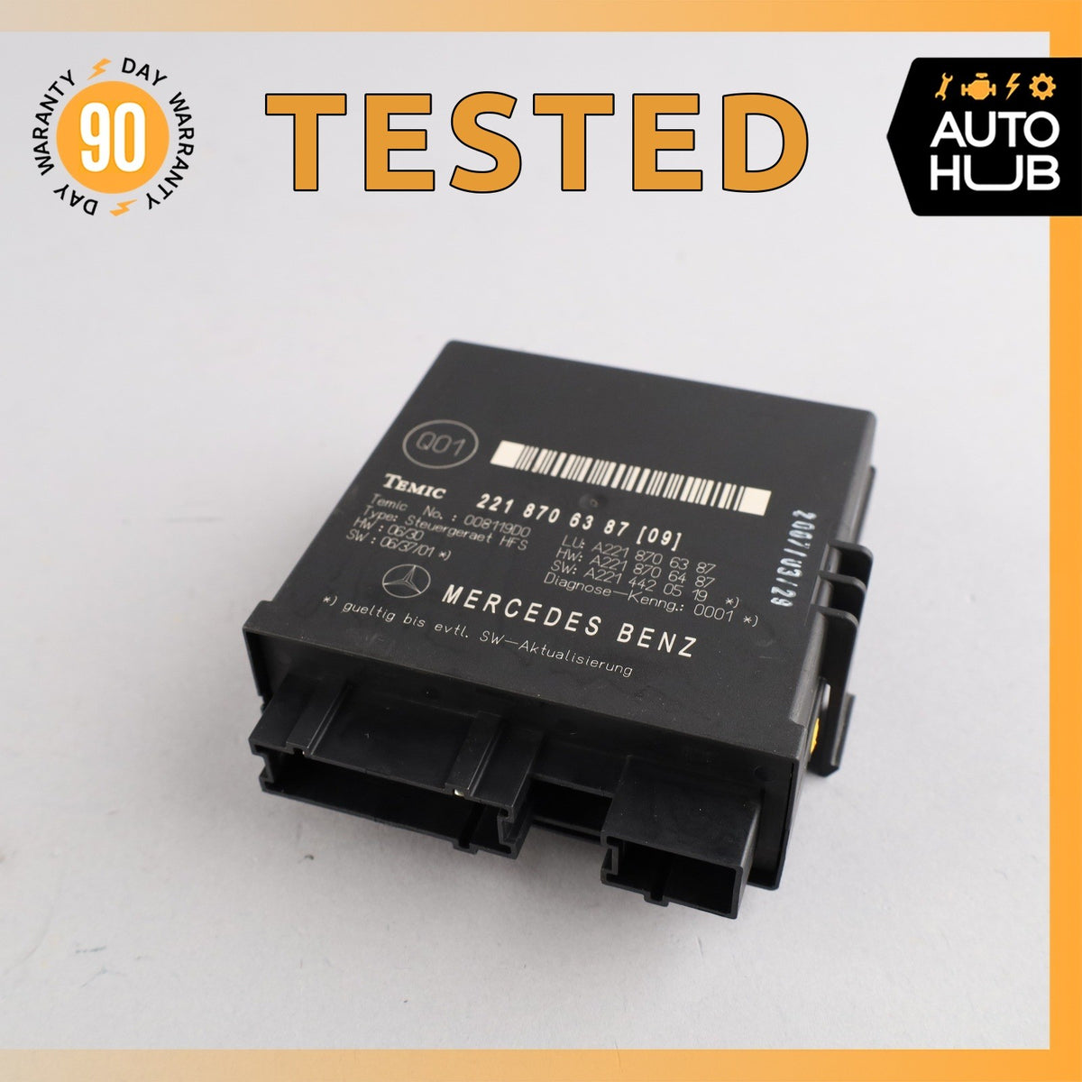 07-09 Mercedes W221 S63 CL550 Trunk Release Remote Open Close Module Unit OEM - photo 1