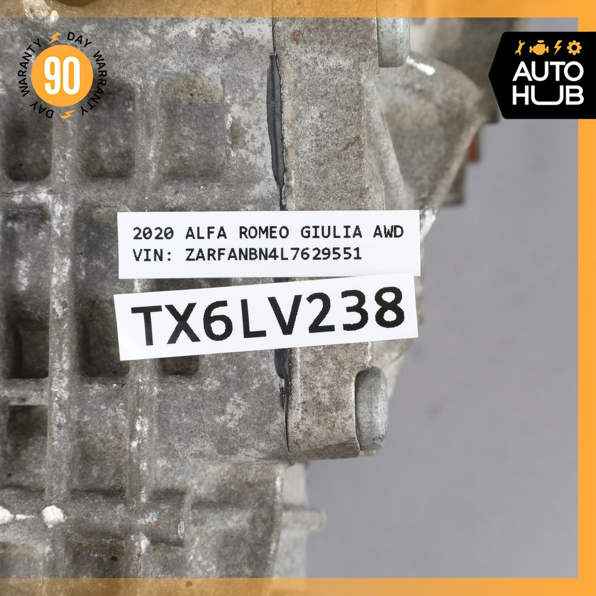 17-20 Alfa Romeo 952 Giulia 2.0L AWD Front Differential Diff Axle Carrier OEM - photo 14