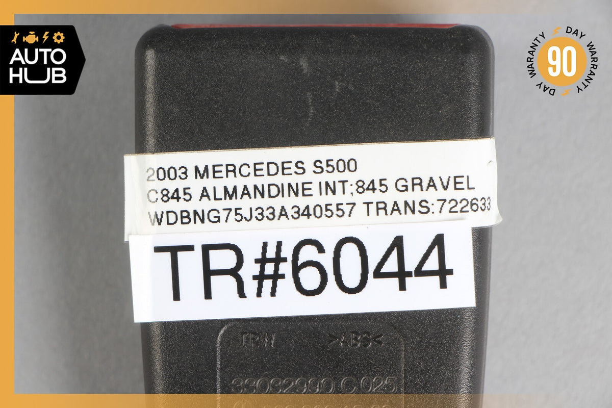 03-06 Mercedes W220 S500 S350 Seat Belt Buckle Seatbelt Front Right Black OEM - photo 9