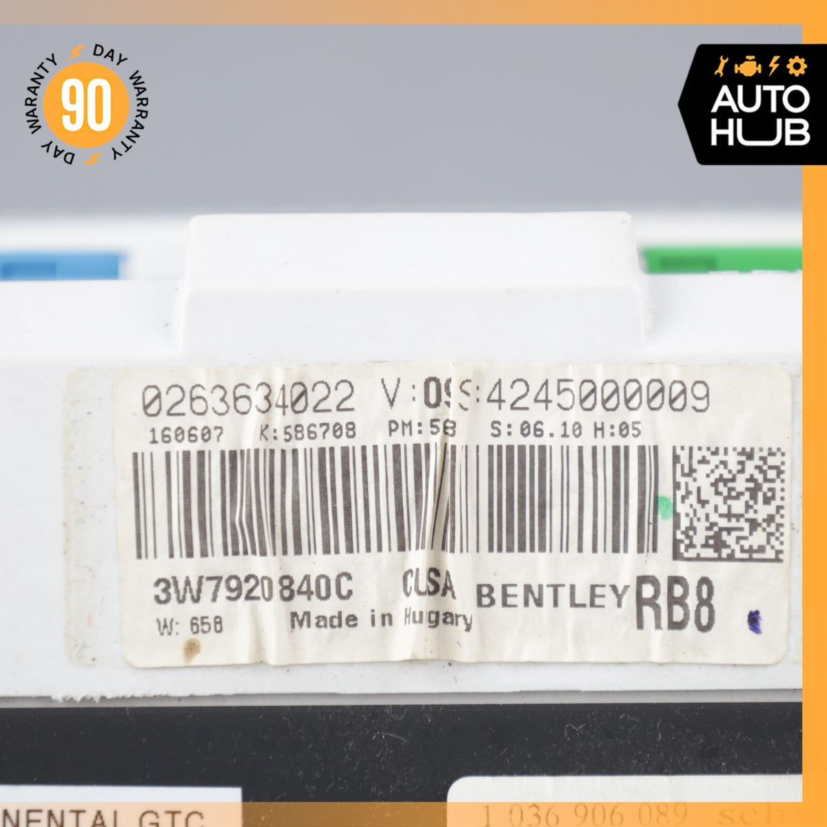 2007 Bentley Continental GTC Convertible Instrument Cluster Speedometer OEM 113k - photo 20