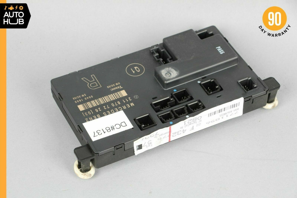03-09 Mercedes W211 E320 E550 Front Right Passenger Door Control Module OEM - photo 2