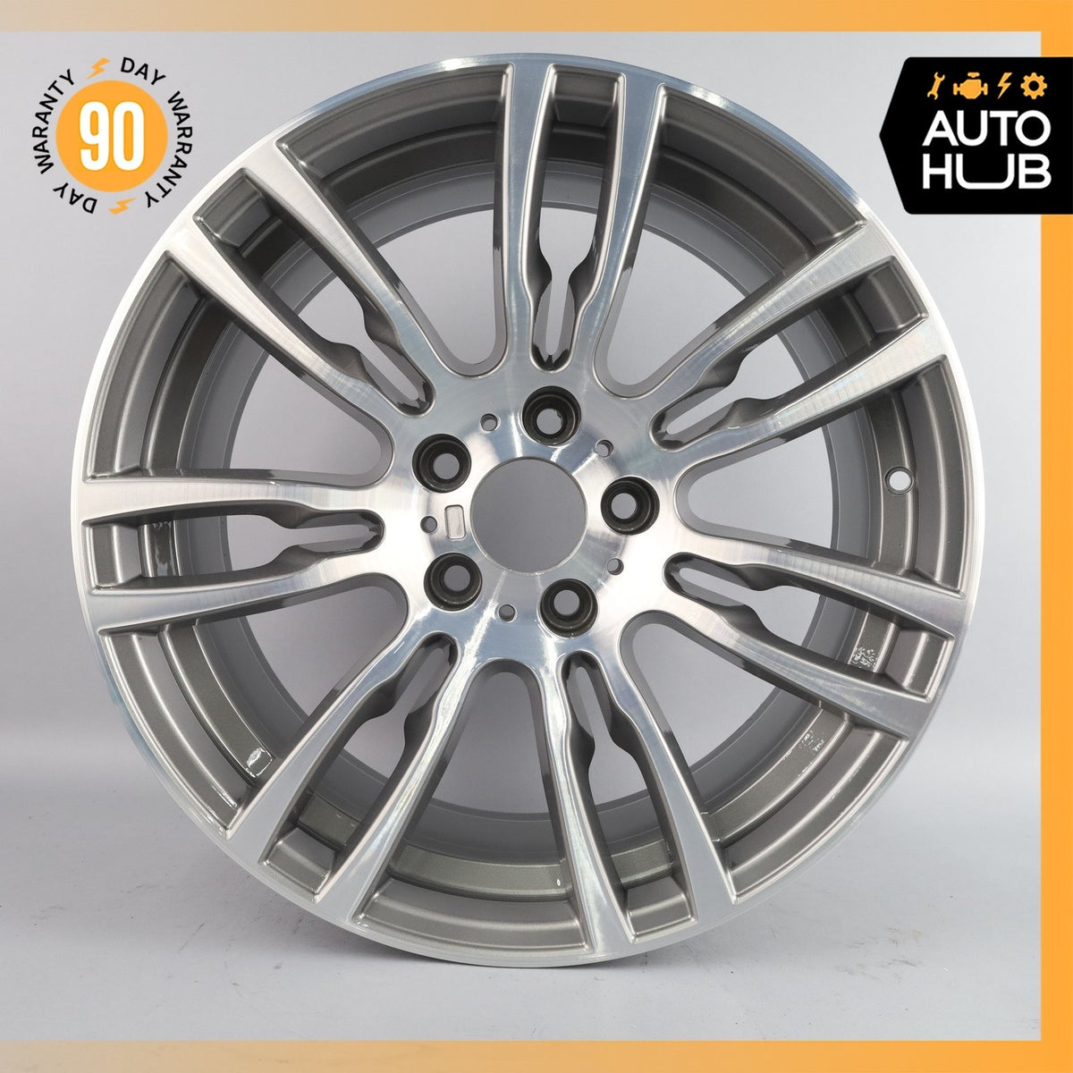 BMW F30 330e 335i 8.5 x 19 19" Style 403 Rear Wheel Rim Polished Gray OEM - photo 2