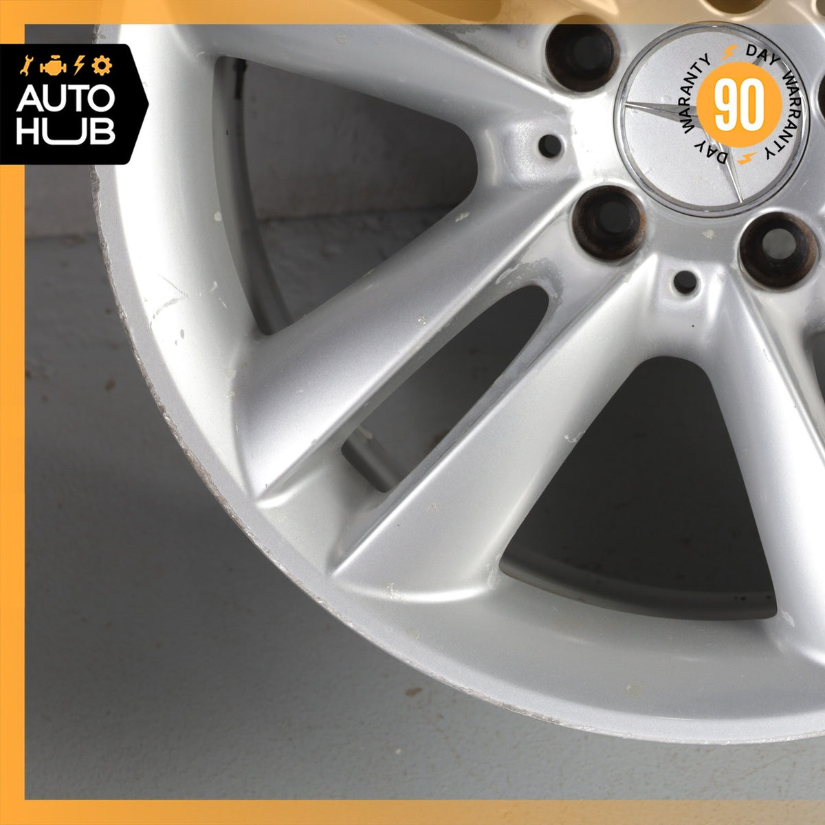 Mercedes W209 CLK350 SLK350 8.5 X 17 17" Rear Wheel Rim Silver 2094014302 OEM - photo 4