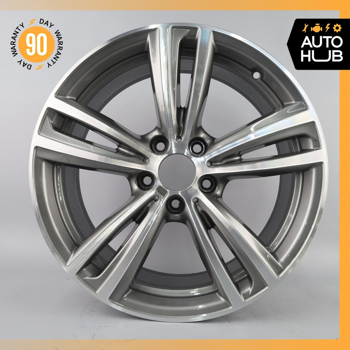 BMW F30 335i 340i 430i 8 x 19 19" Style 442 Front Wheel Rim Polished Gray OEM - photo 2
