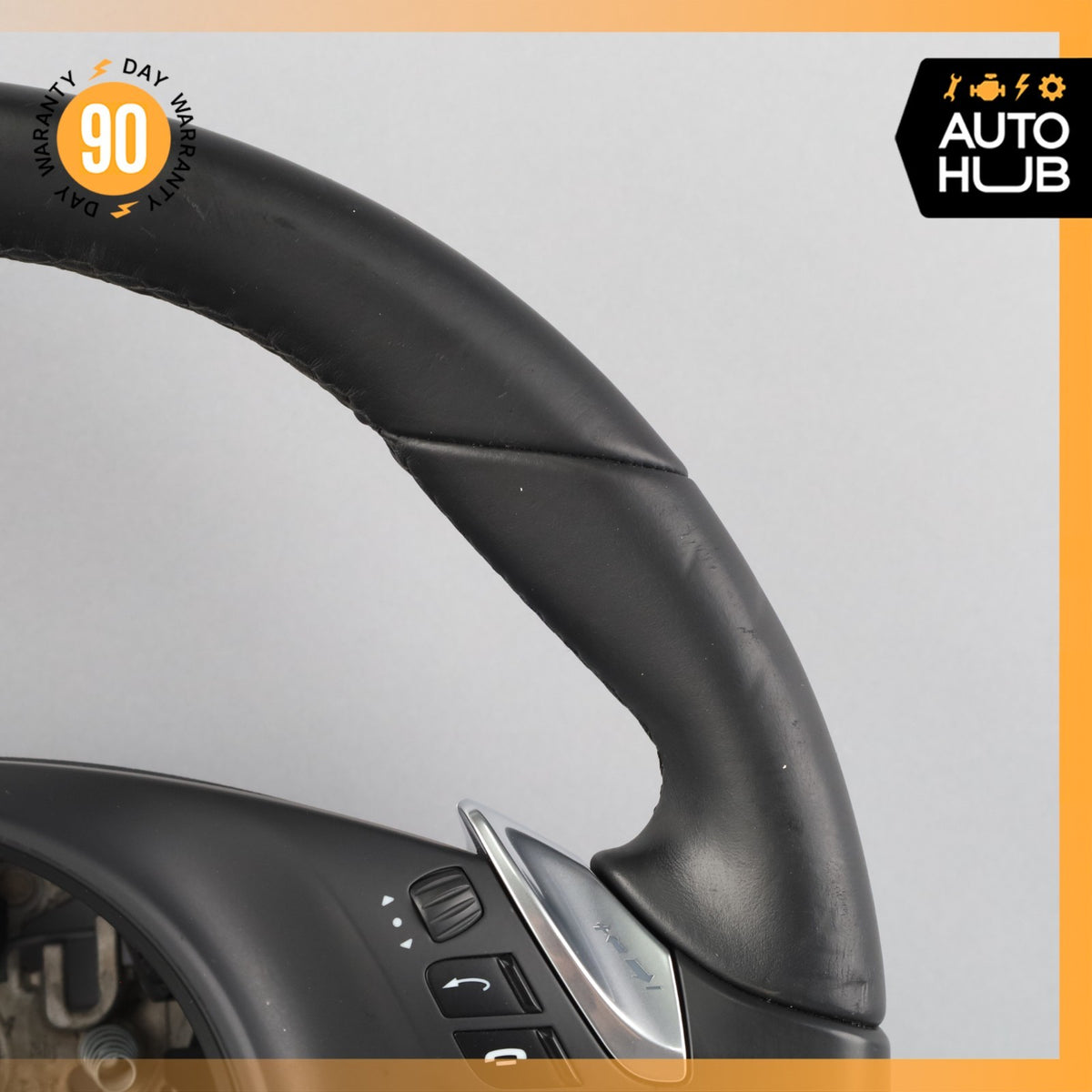 11-16 Porsche Panamera 970 / Cayenne Steering Wheel w/ Paddle Shifters Black OEM - photo 4