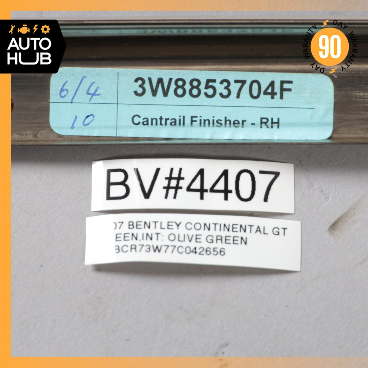 03-10 Bentley Continental GT Coupe Front Right Door Window Molding Frame OEM - photo 14