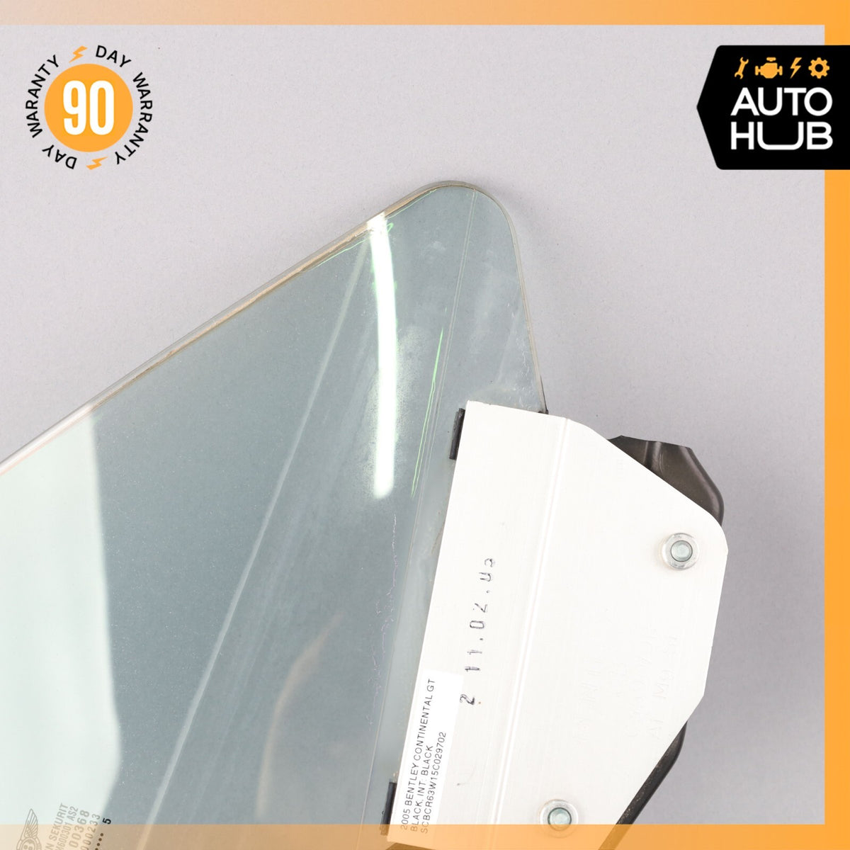 03-10 Bentley Continental GT Front Right Side Door Vent Window Glass OEM - photo 3