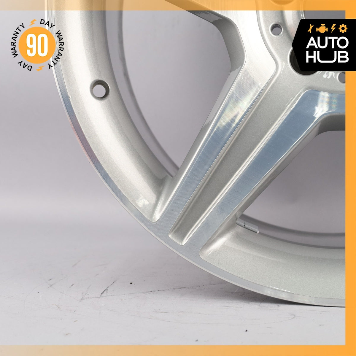 Mercedes W221 S550 CL550 AMG 9.5 x 19 19" Rear Wheel Rim Silver 2214016102 OEM - photo 5