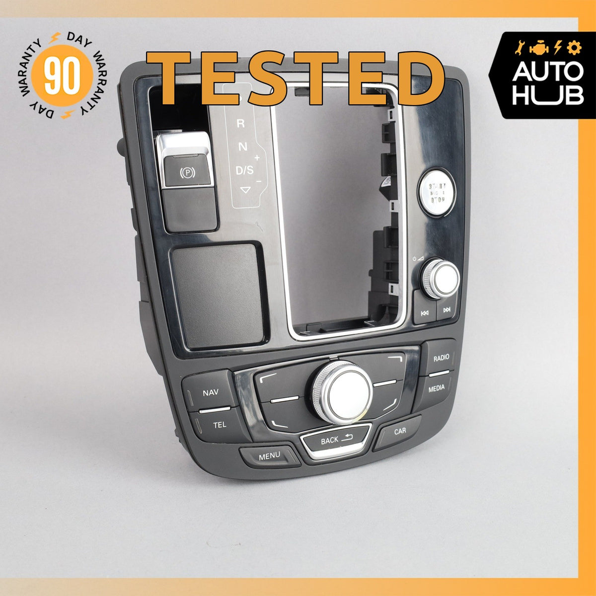 12-18 Audi C7 A6 S6 MMI Center Console Shifter Bezel Switch Panel 4G1919610C OEM - photo 1