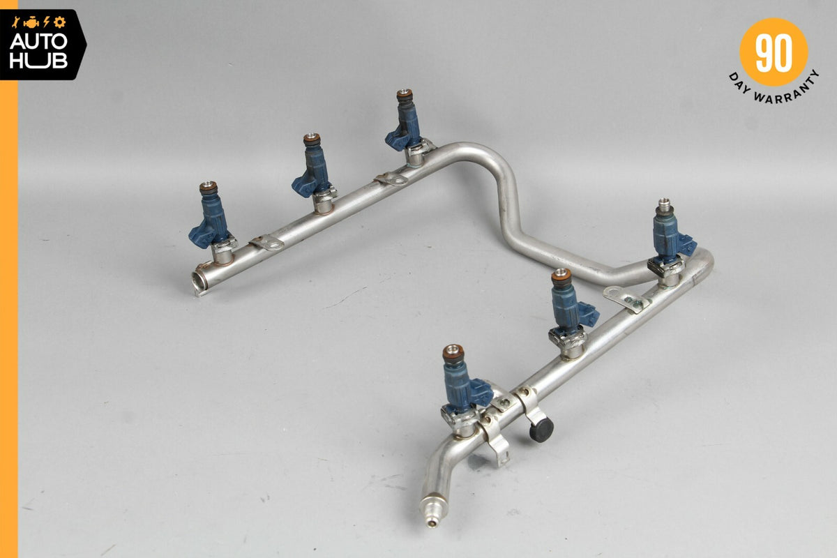01-05 Mercedes R170 SLK320 ML320 E320 Fuel Injector Rail W/ Fuel Injectors OEM - photo 6