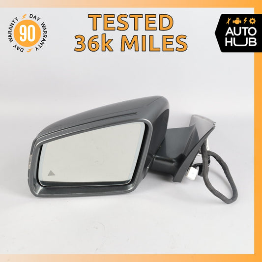10-13 Mercedes W221 S63 AMG Left Side Rear View Door Mirror w/Blind Spot OEM 36k - photo 1