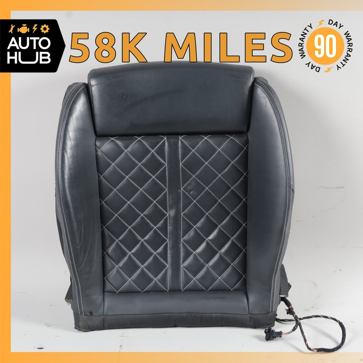 13-18 Audi C7 S6 Front Left Lower Bottom Sport Seat Cushion Leather Black OEM - photo 1