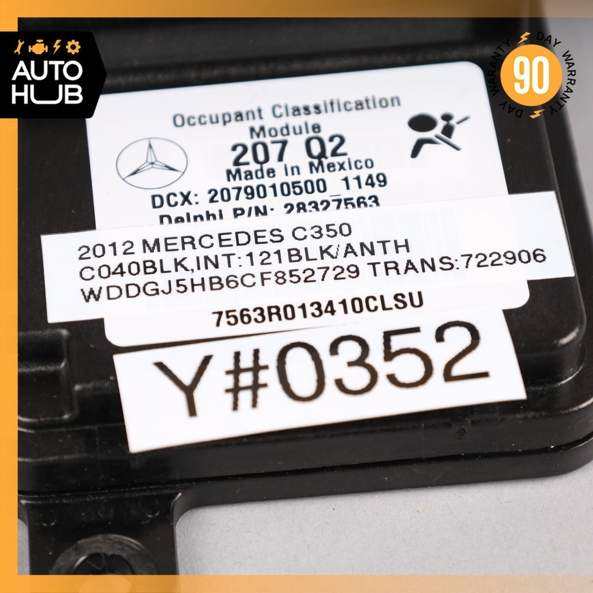 10-14 Mercedes W204 C350 E550 C300 Seat Occupancy Sensor Mat SRS Module OEM - photo 8
