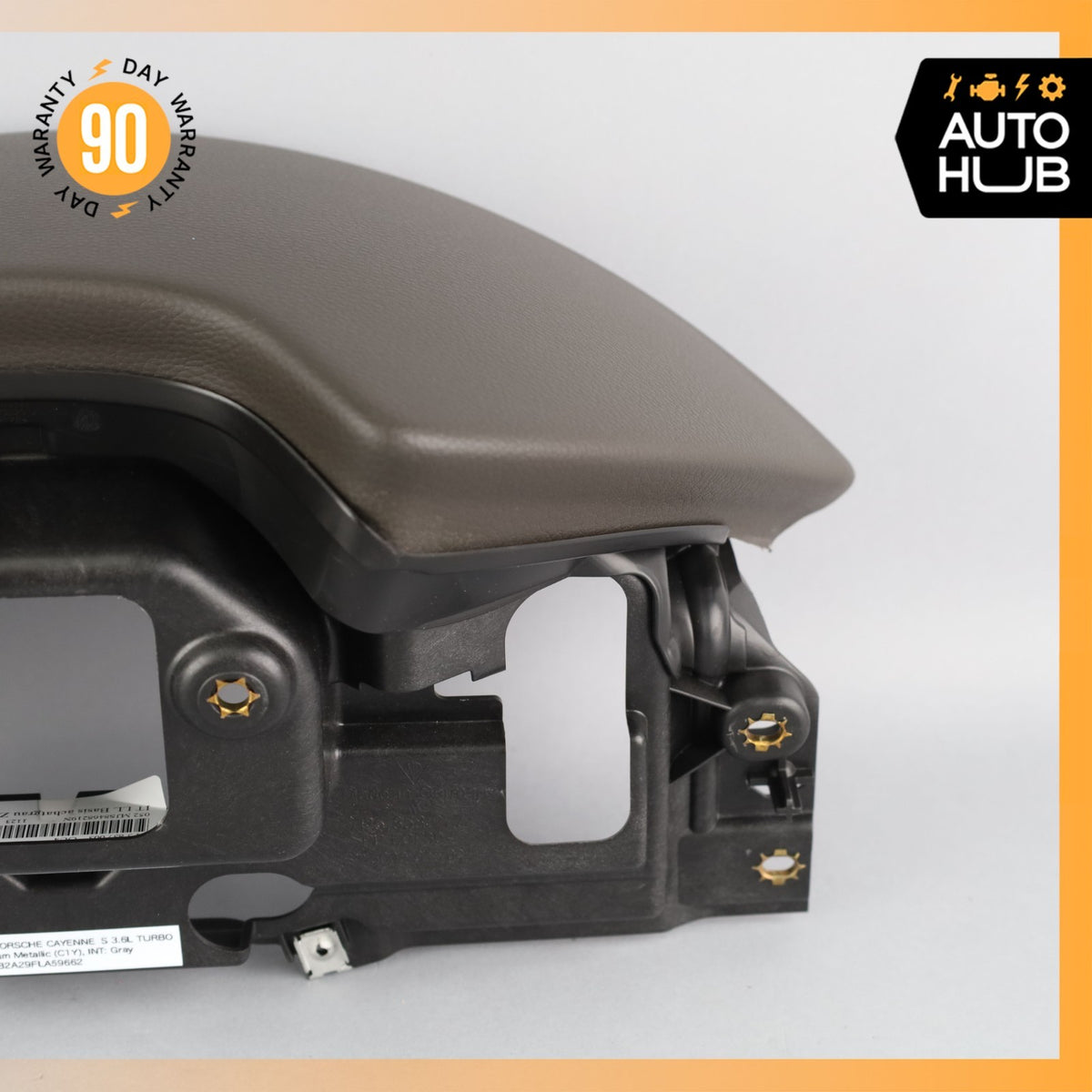 11-18 Porsche Cayenne 958 Upper Dashboard Dash Board Cluster Cover Brown OEM - photo 9