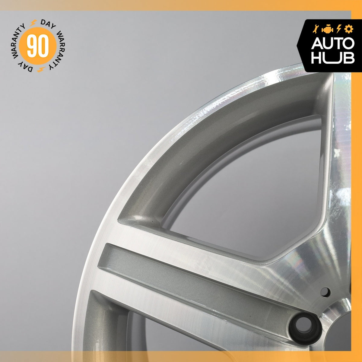 Mercedes W221 S550 CL63 AMG 8.5 x 19 19" Front Wheel Rim Polished Silver OEM - photo 3