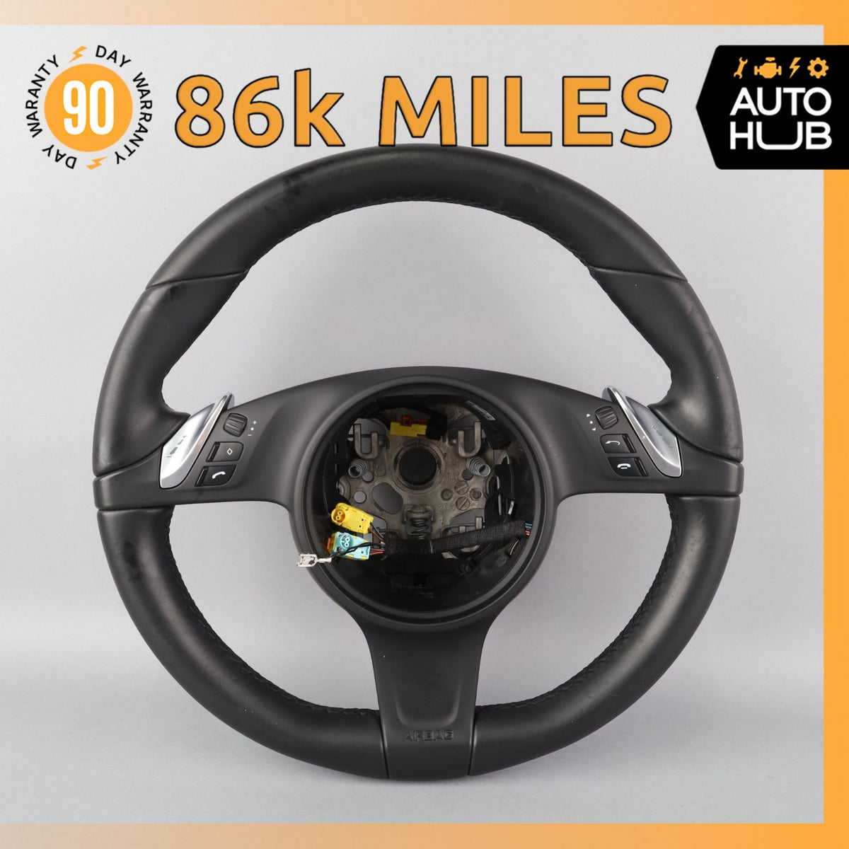 11-16 Porsche Panamera 970 / Cayenne Steering Wheel w/ Paddle Shifters Black OEM - photo 1