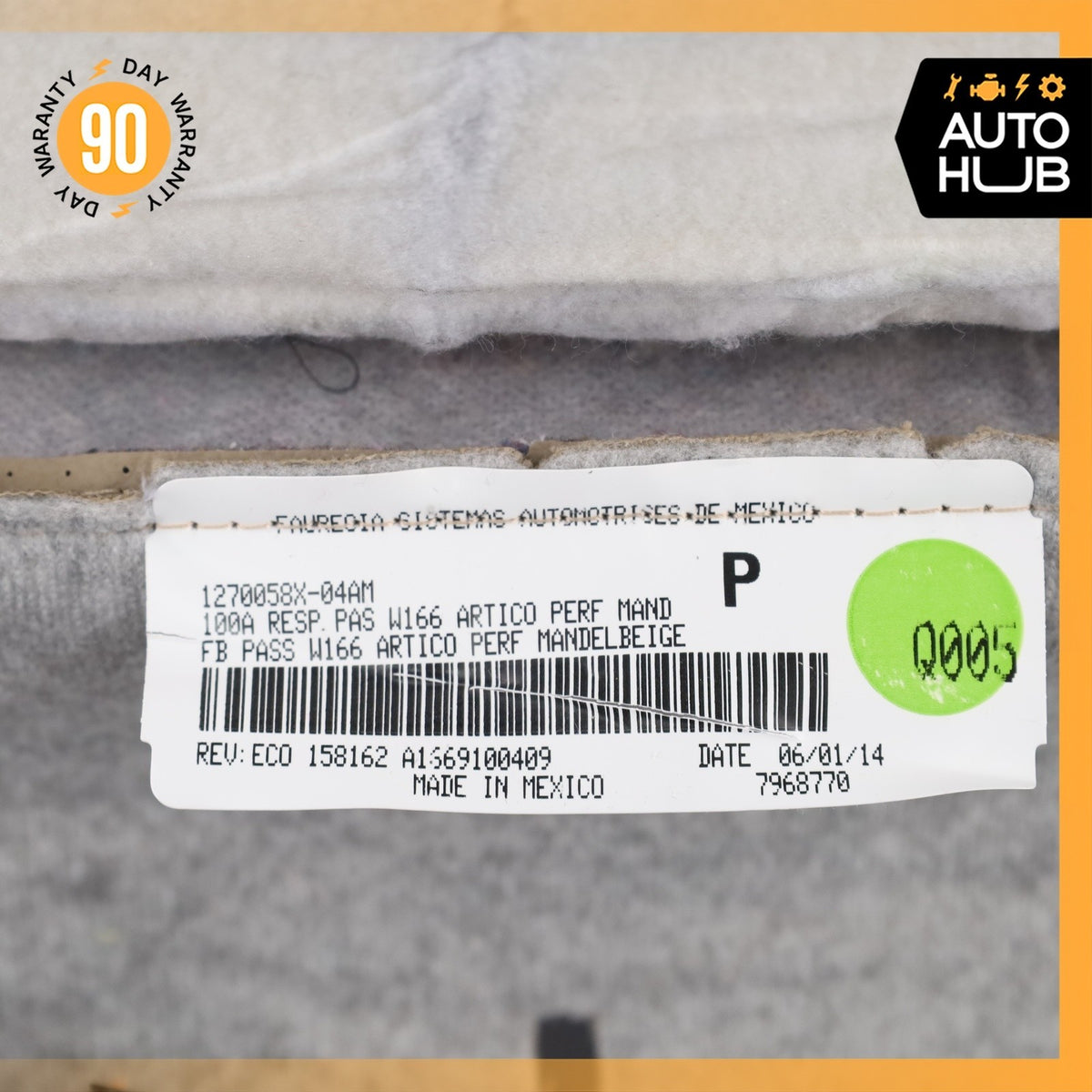 12-15 Mercedes W166 ML350 ML550 Seat Cushion Top Upper Front Right Side OEM - photo 23