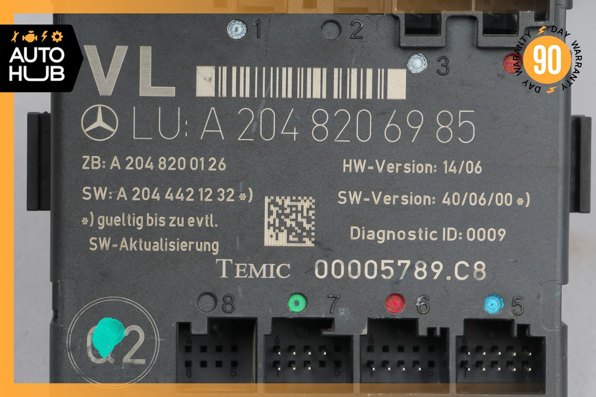 08-18 Mercedes W204 C300 E400 CLS550 Front Left Side Door Control Module OEM - photo 7