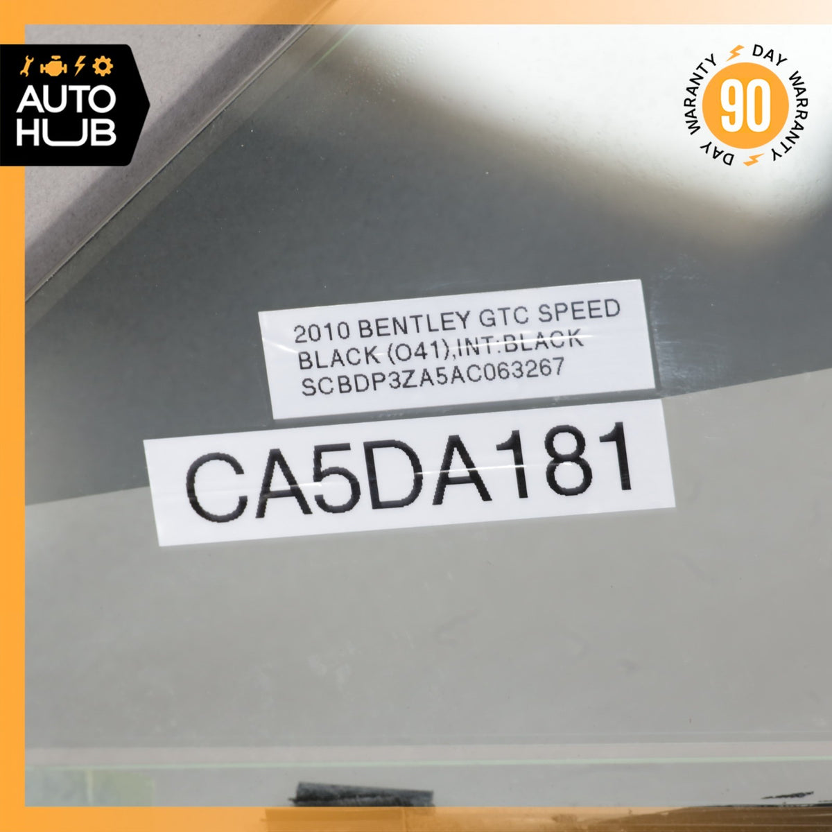 07-11 Bentley Continental GTC Front Left Side Door Vent Window Glass OEM - photo 16