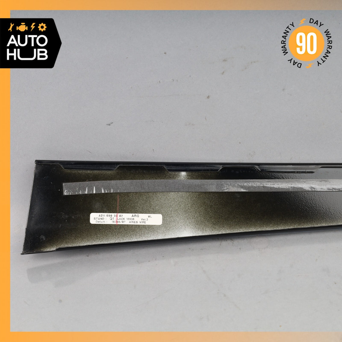 Mercedes W211 E63 AMG Rear Left Driver Side Door Window B-Pillar Molding OEM - photo 5