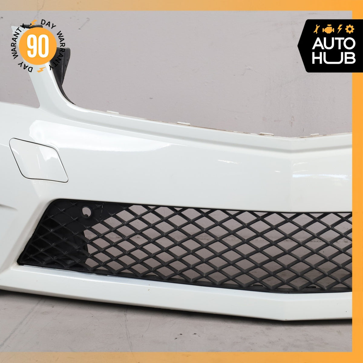 12-14 Mercedes W204 C250 C300 AMG Sport Front Bumper Cover Assembly White OEM - photo 4