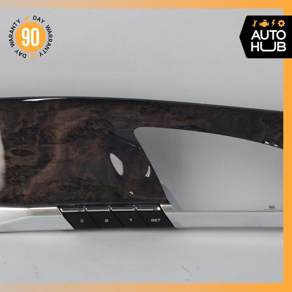 Porsche Panamera 970 Front Right Door Panel Molding Wood w/ Memory Switch OEM - photo 3