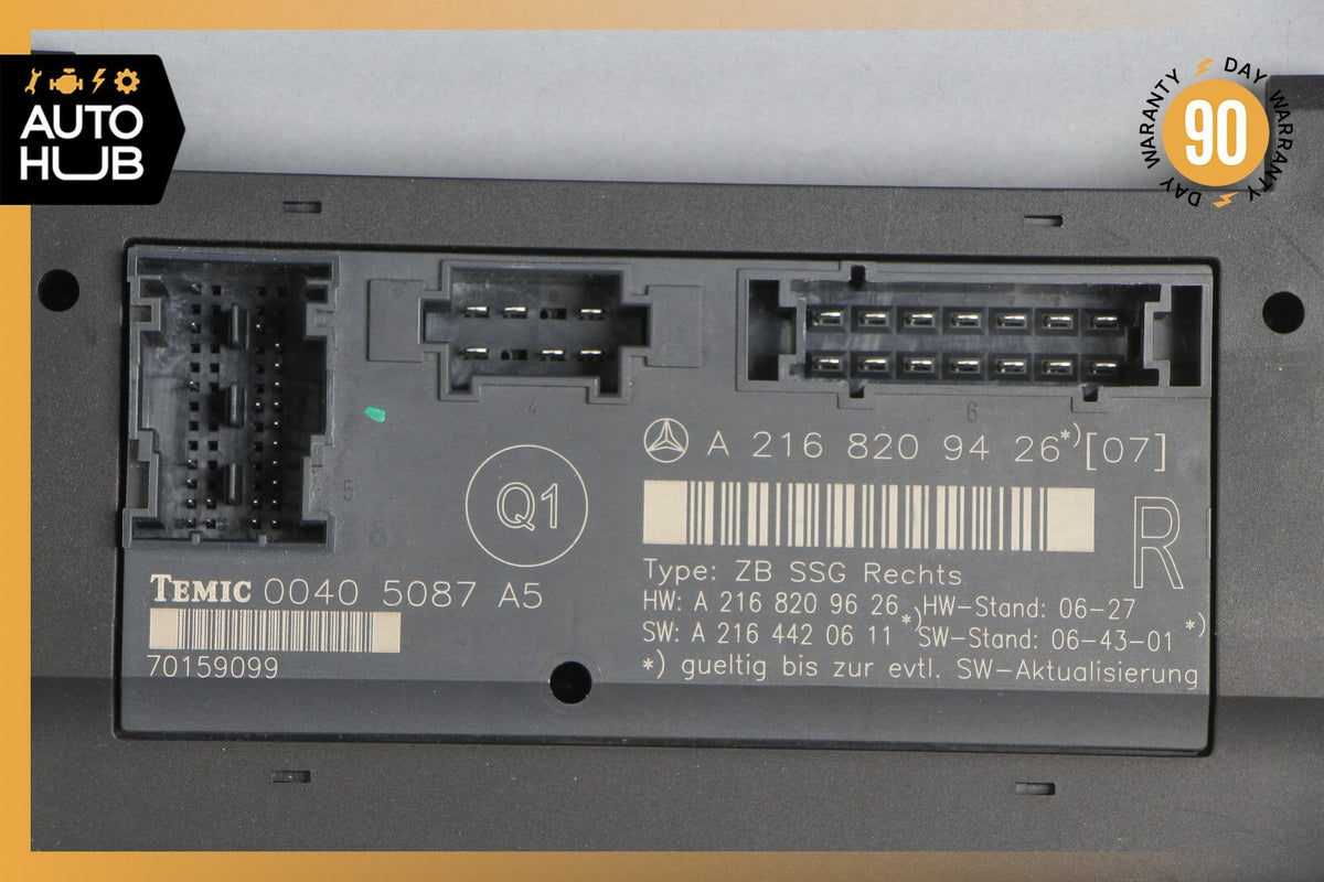 07-14 Mercedes W216 CL550 CL63 AMG Front Right Passenger Seat Control Module OEM - photo 6