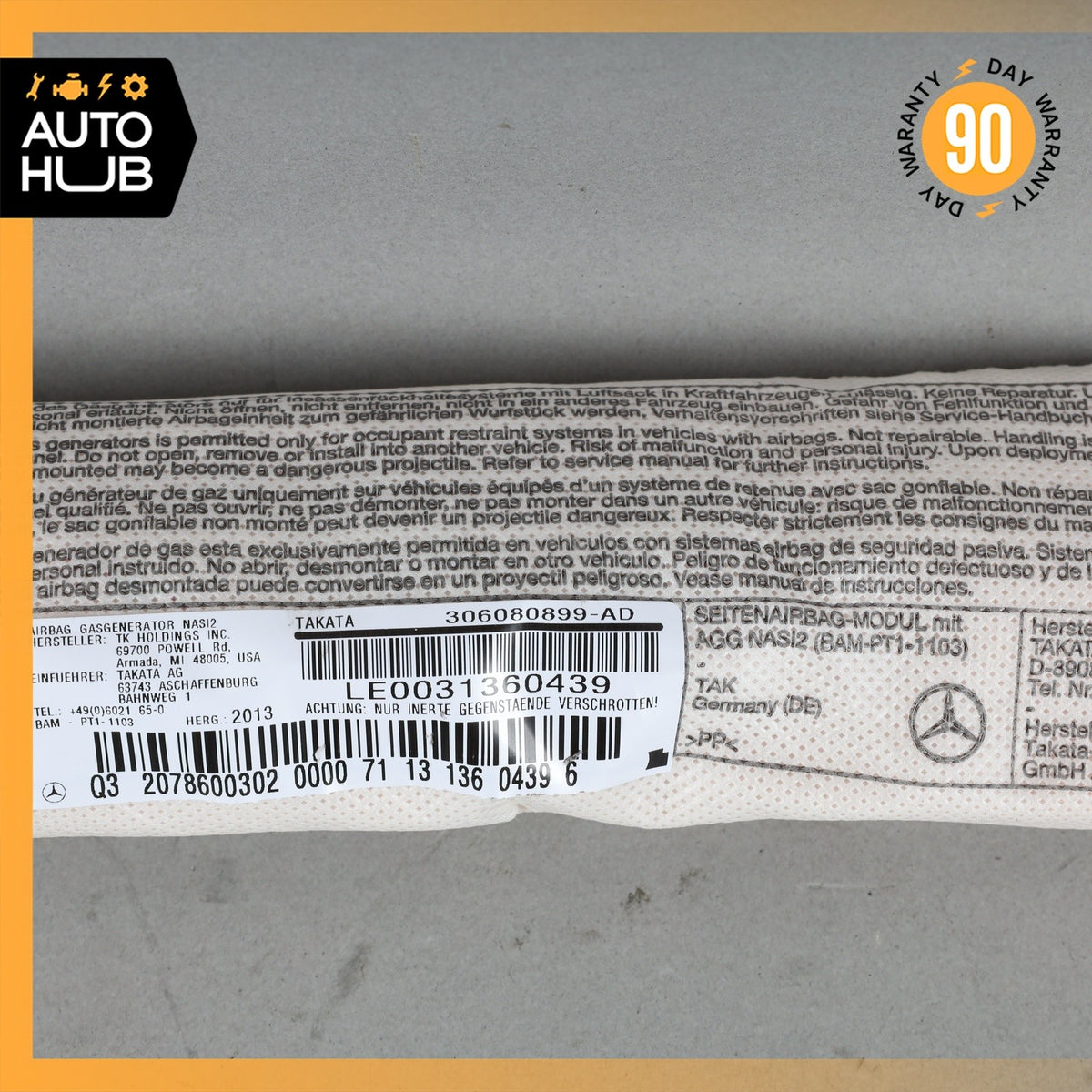 Mercedes W207 E350 E550 C250 Front Left Driver Side Seat Airbag Air Bag OEM - photo 3