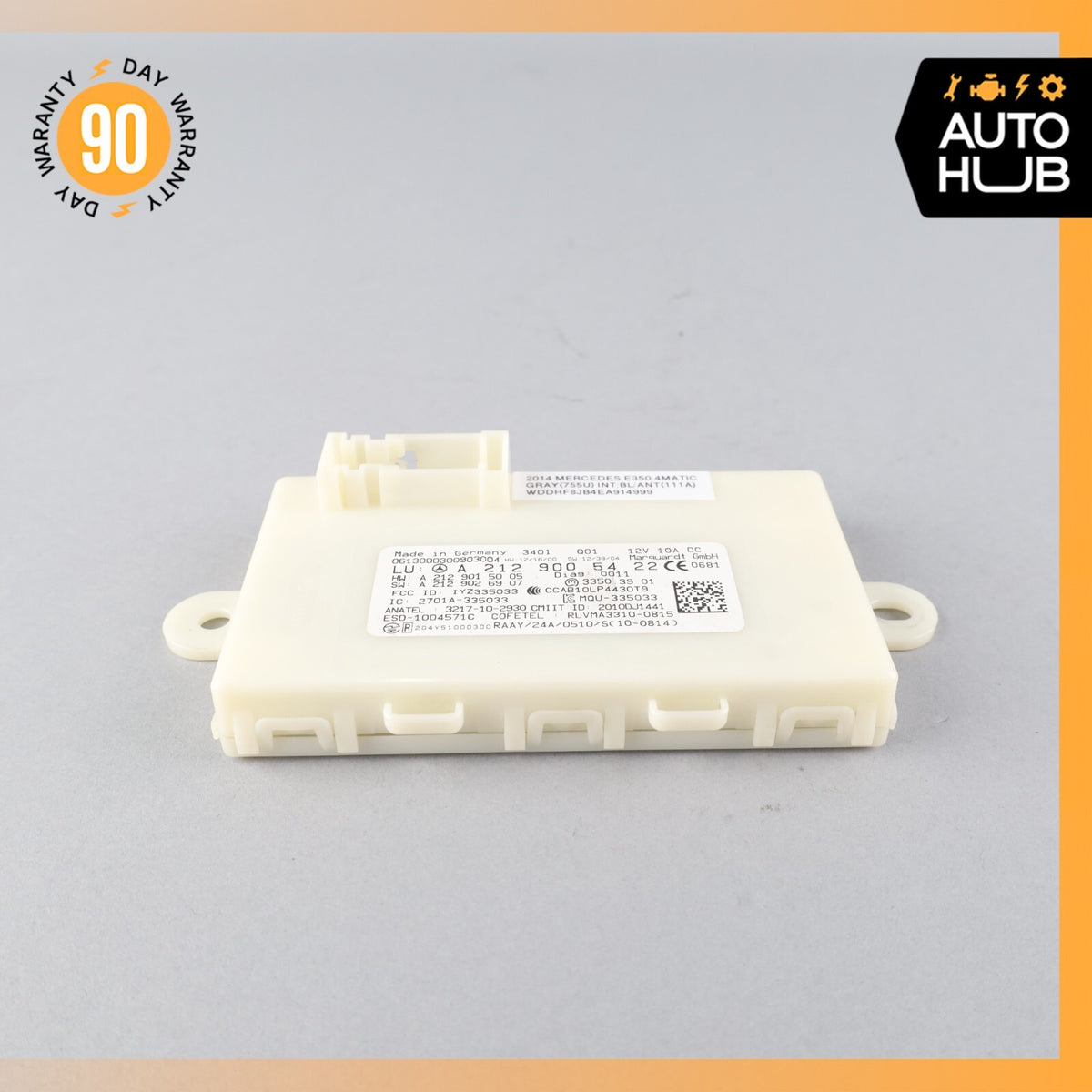 13-20 Mercedes W212 E350 CLS400 SL550 E550 Keyless Go Entry Control Module OEM - photo 6