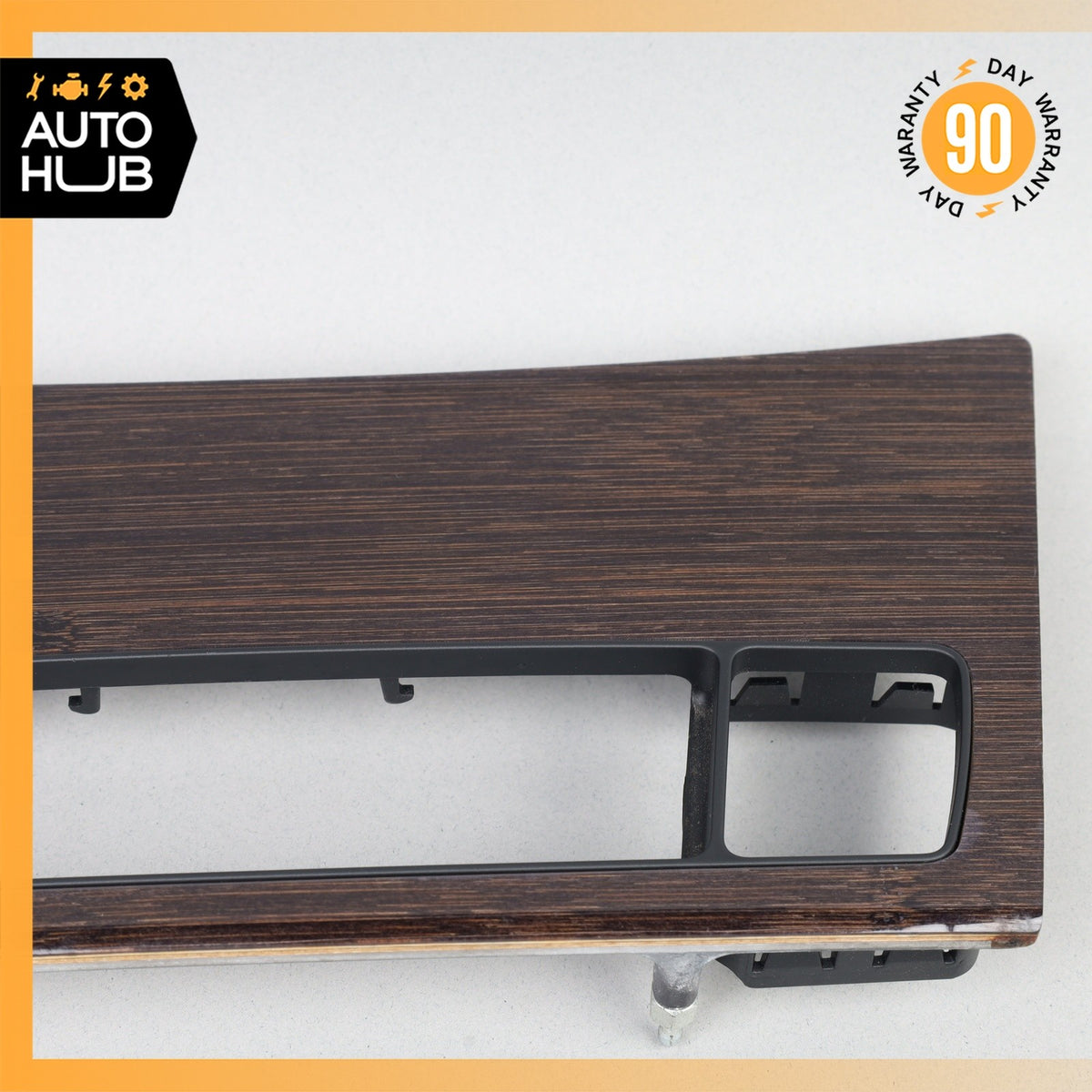 04-10 BMW E60 550i 528i 535i Dashboard Switch Cover Panel Trim Wood OEM - photo 2