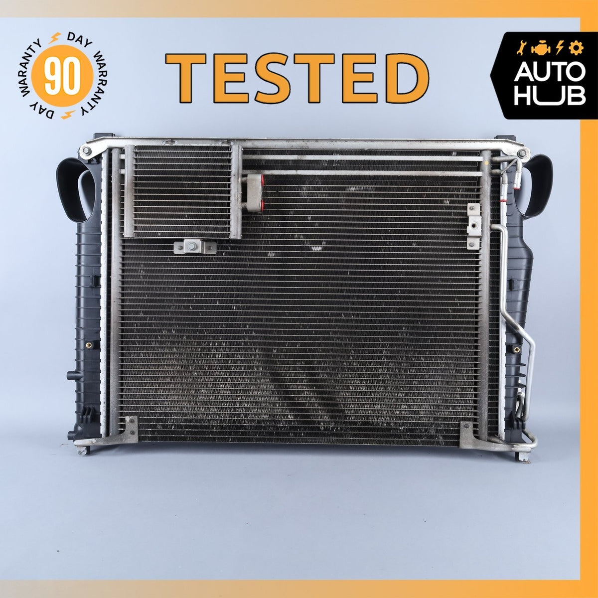 2007 Mercedes R230 SL550 Engine Cooling Radiator A/C Condensor Oil Cooler OEM - photo 1