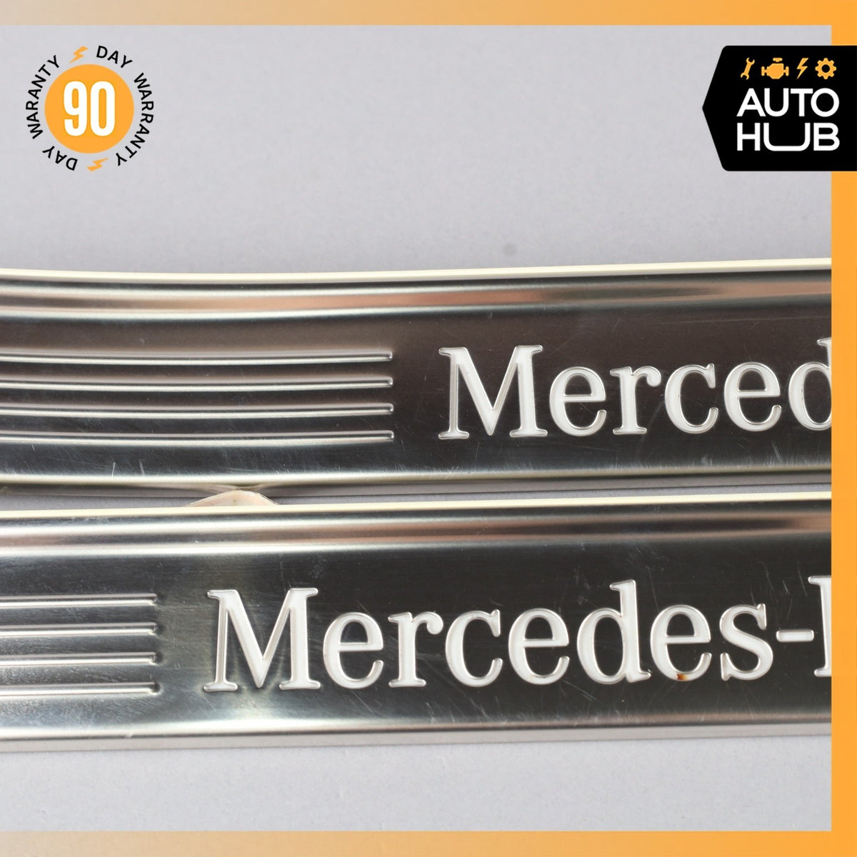Mercedes W222 S450 S600 Front & Rear Illuminated Door Step Sill Panel Set OEM - photo 18