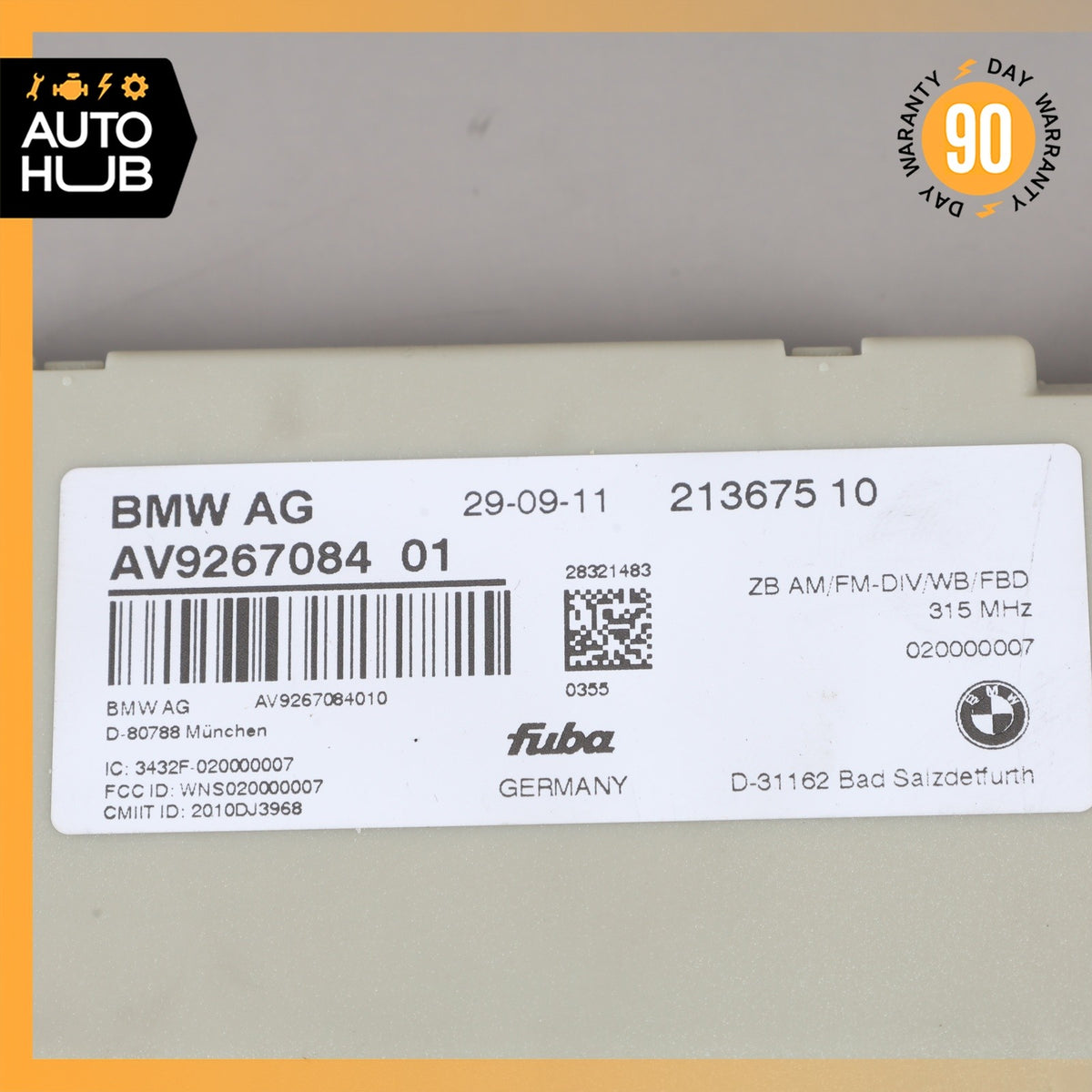 BMW F10 550i 535i Antenna Amplifier Diversity Control Module 9276095 OEM - photo 6
