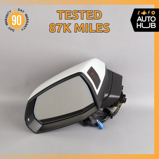 17-19 Audi 4M Q7 Left Side Rear View Door Mirror w/Blind Spot Camera OEM 87k - photo 1