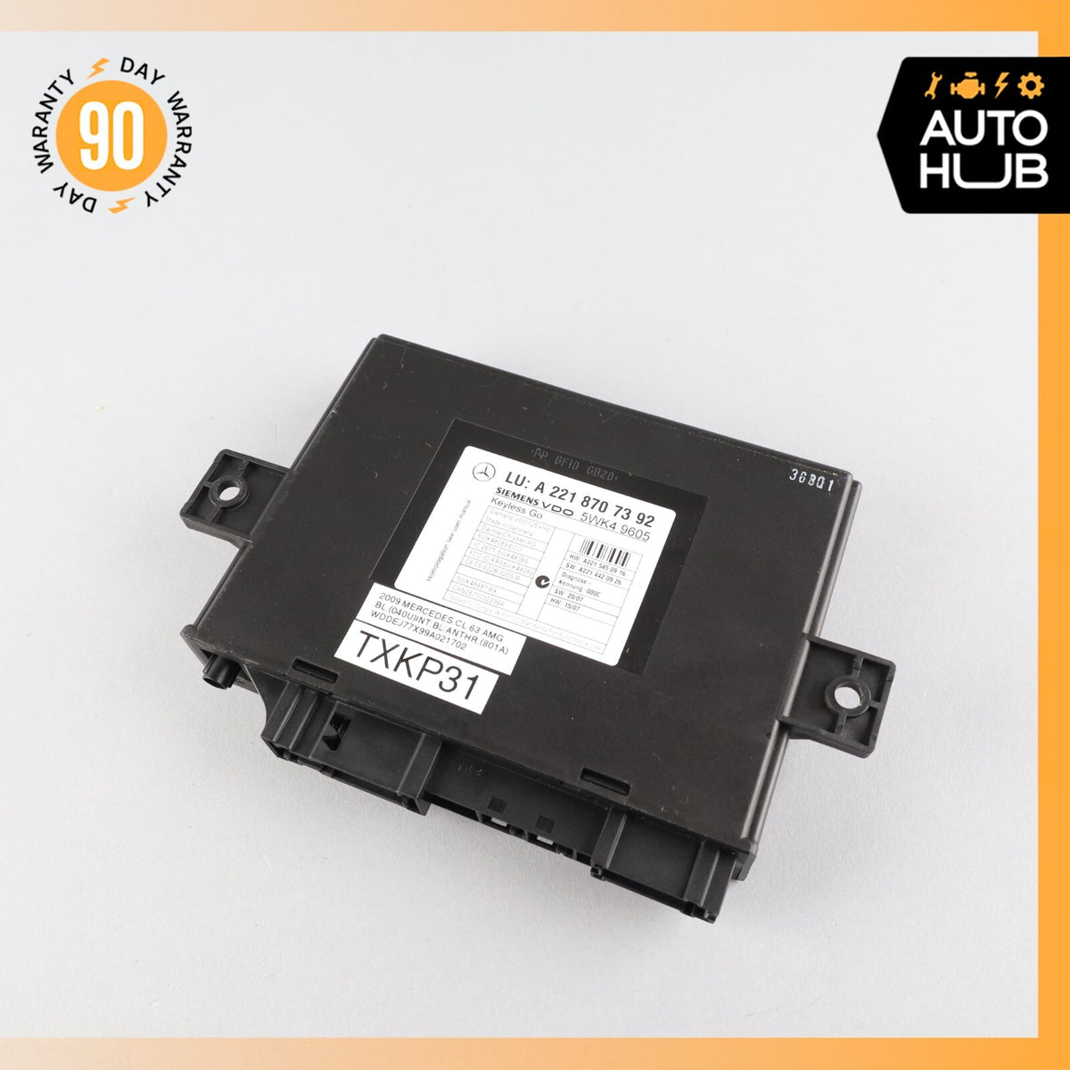 07-10 Mercedes W216 CL63 AMG CL550 S550 Keyless Go Control Module 2218707392 OEM - photo 1