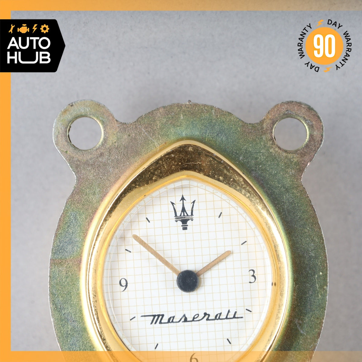00-07 Maserati M138 4200 Coupe 3200 Center Dashboard Analog Gold Clock OEM 31k - photo 4