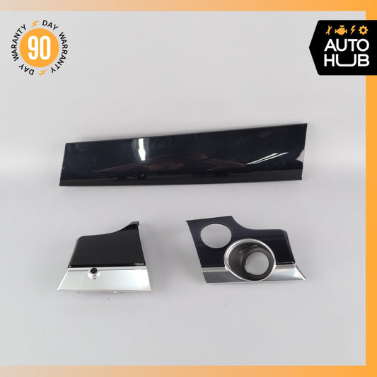 10-16 Porsche Panamera 970 Dashboard Cover Panel Trim Molding Set Piano Wood OEM - photo 1