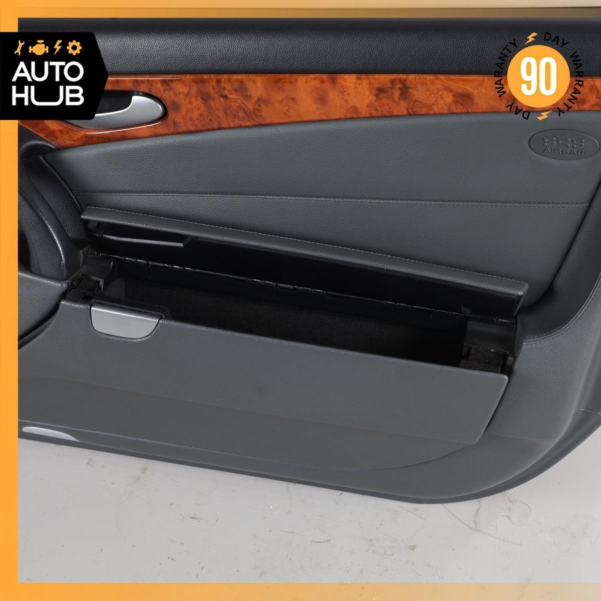 03-06 Mercedes R230 SL500 SL55 Right Side Interior Door Panel Charcoal OEM - photo 13