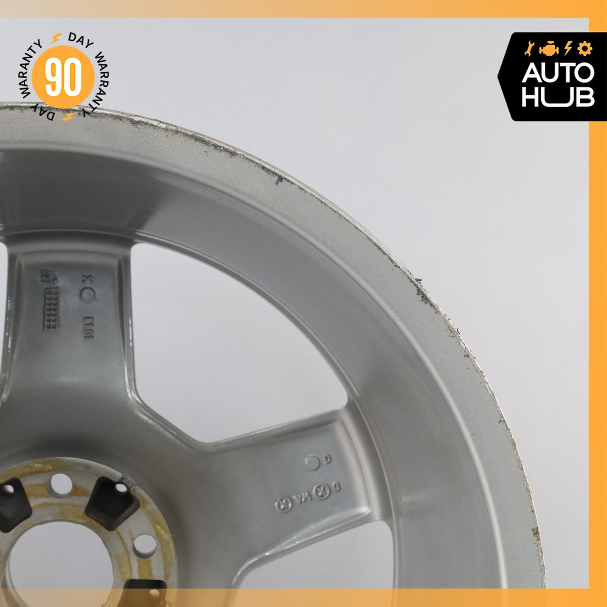 Mercedes W221 S550 CL63 AMG 8.5 x 19 19" Front Wheel Rim Polished Silver OEM - photo 11