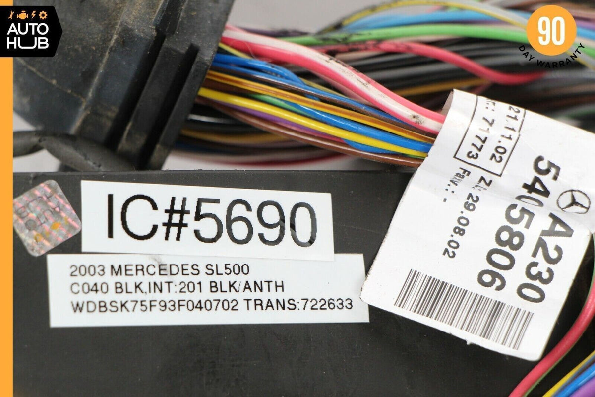 03-06 Mercedes R230 SL500 M113 5.0L Engine Motor Wire Wiring Cable Harness OEM - photo 12