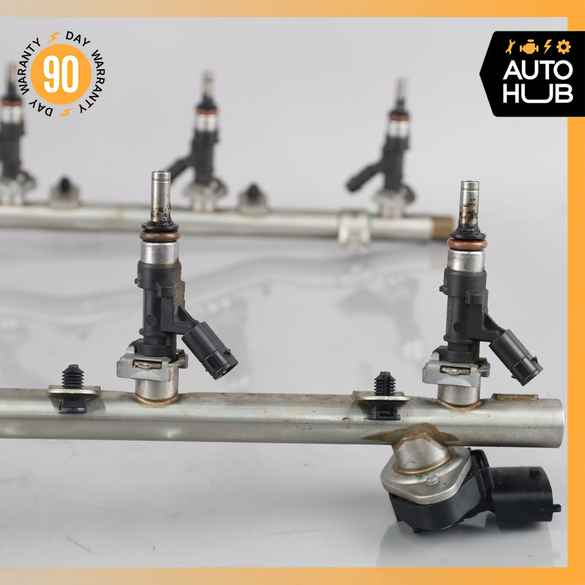 Mercedes W211 E63 SL63 CL63 AMG Engine Fuel Injector Rail w/ Injectors OEM - photo 11
