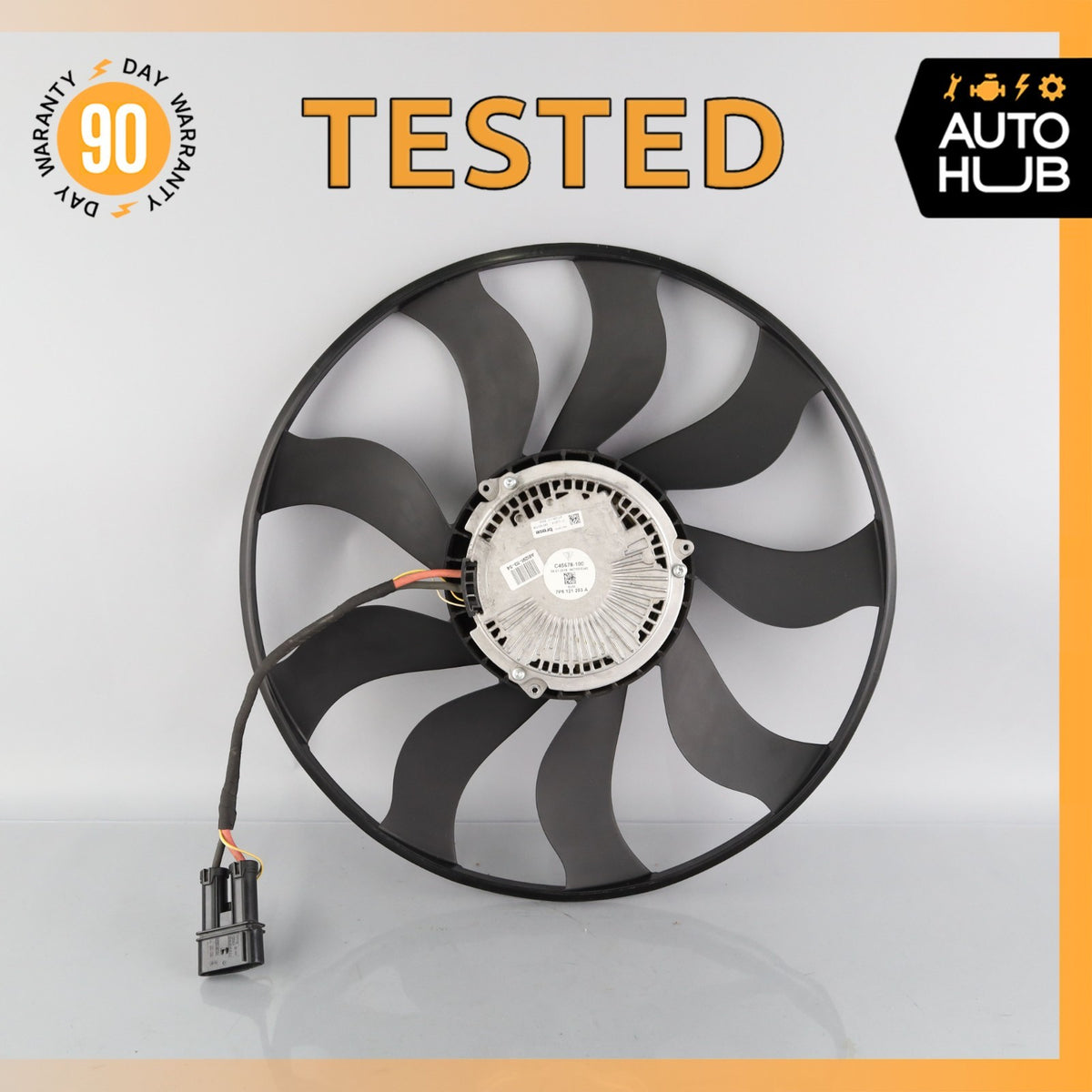11-18 Porsche Cayenne 958 Engine Cooling Radiator Fan Motor w/ Blade OEM - photo 1