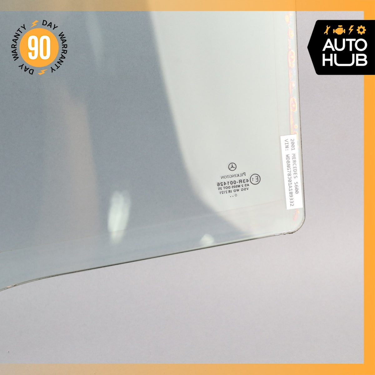 00-06 Mercedes W220 S600 S55 AMG Rear Right Passenger Side Window Glass OEM - photo 15