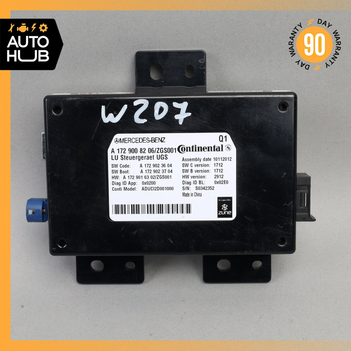 Mercedes W207 E350 C250 GL550 Communication Control Module 1729001906 OEM - photo 2