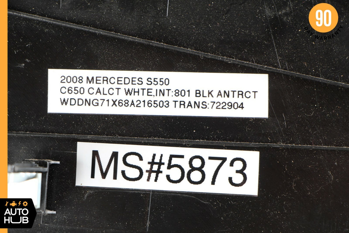 07-13 Mercedes W221 S450 S550 Interior Dashboard Dash Trim Cover Left Black OEM - photo 10