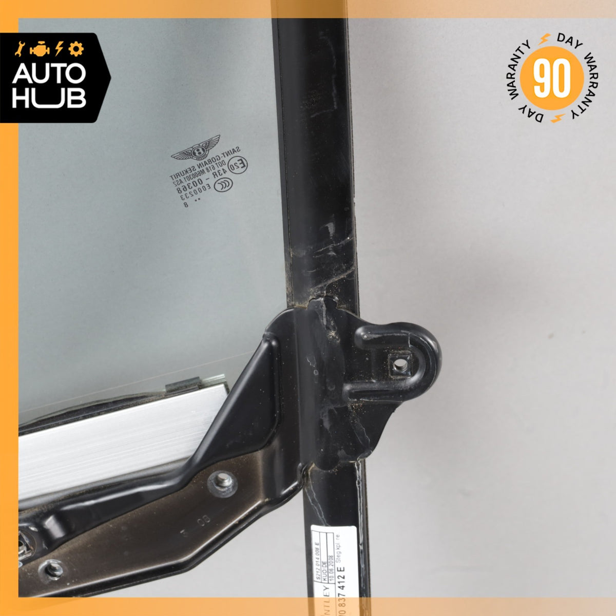 03-10 Bentley Continental GT Coupe Front Right Side Door Vent Window Glass OEM - photo 11
