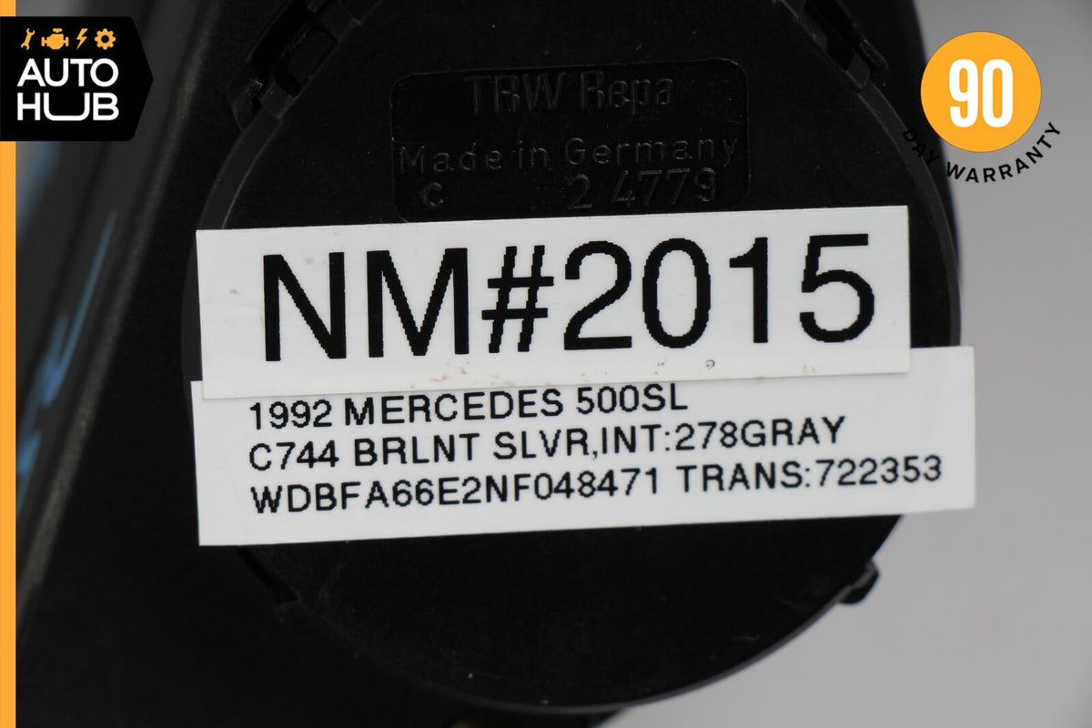 90-95 Mercedes R129 500SL SL500 SL320 Right Side Seat Belt Seatbelt Gray OEM - photo 11