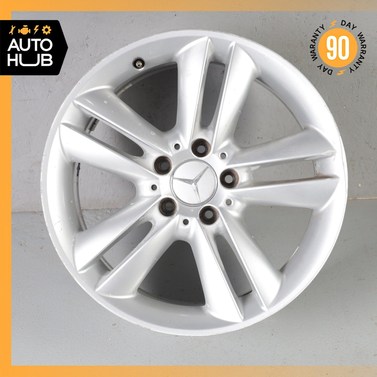 Mercedes W209 CLK350 SLK350 8.5 X 17 17" Rear Wheel Rim Silver 2094014302 OEM - photo 1