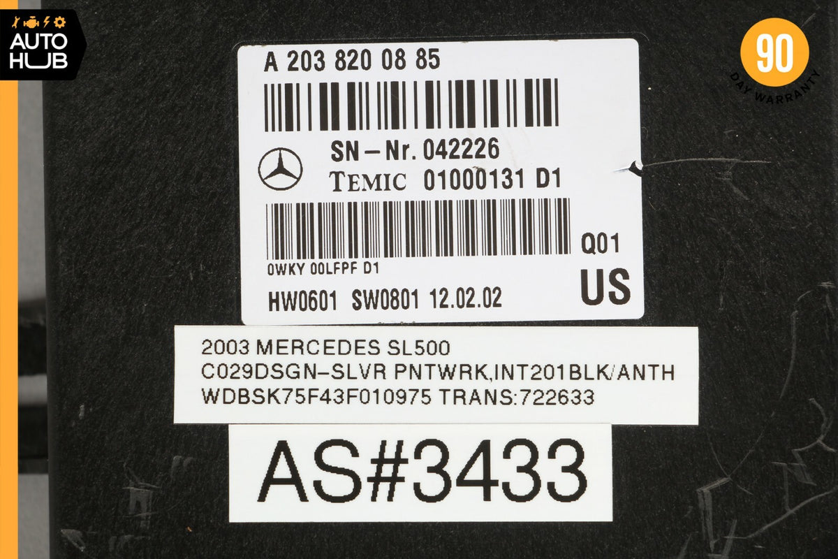 03-06 Mercedes R230 SL500 S430 Communication Voice Control Module 2038200885 OEM - photo 11
